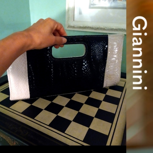 Vintage faux Snake skin print envelope Giannini purse 👜 - Picture 16 of 16